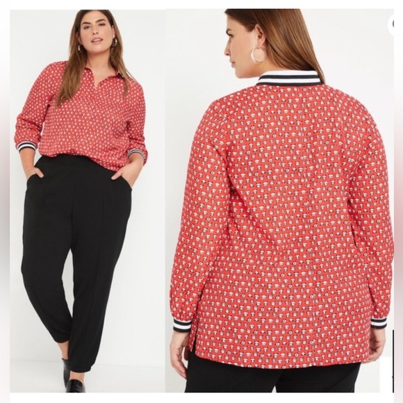 COPY - Eloquii Cat Print Top - Size 26 - PLUS - Picture 1 of 9